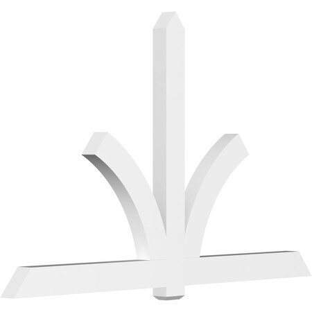 Ekena Millwork Redmond Architectural Grade PVC Gable Bracket, 96"W x 60"H x 4"D x 6"F, 15/12 Pitch GBP096X60X0406RED00
